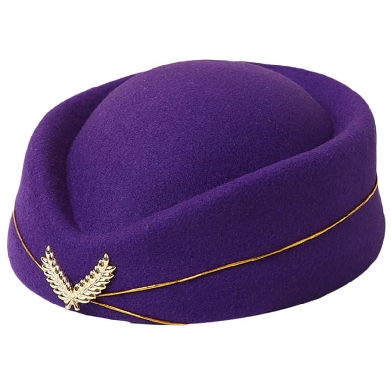 Chapeau d'hôtesse de l'air pour femme, béret, hôtellerie de l'air, cosplay de fête, uniforme formel,