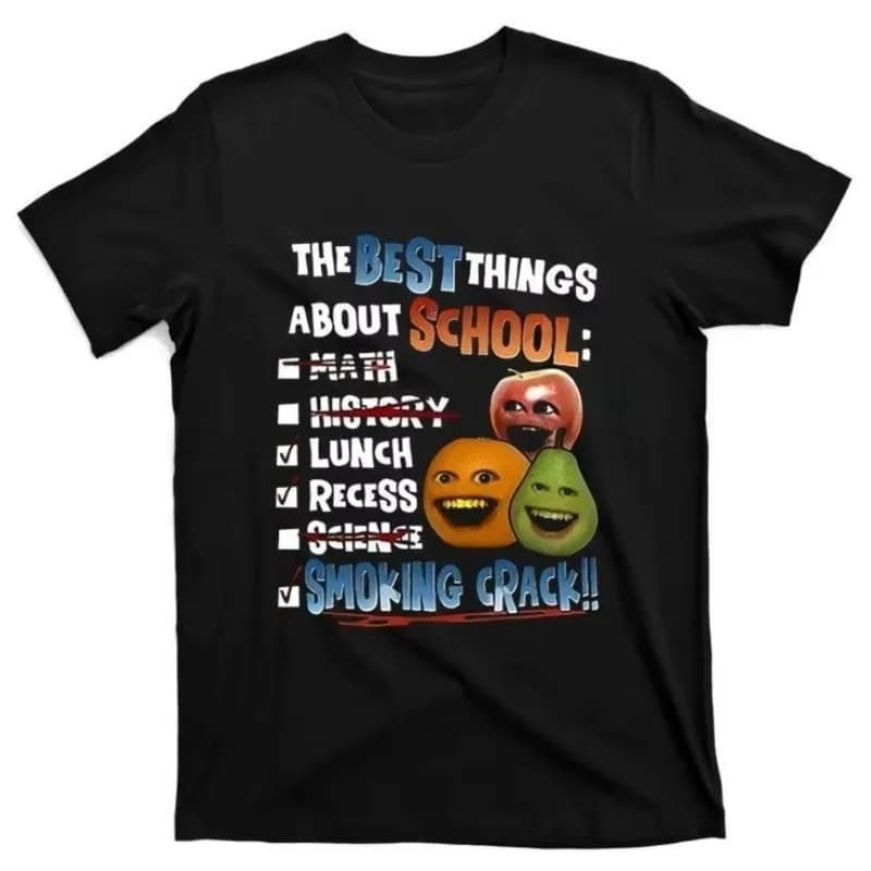 T-shirt Orange Irritant à Motif Craquelé pour Moments Scolaires Amusants, en Coton, Col Rond, Manche