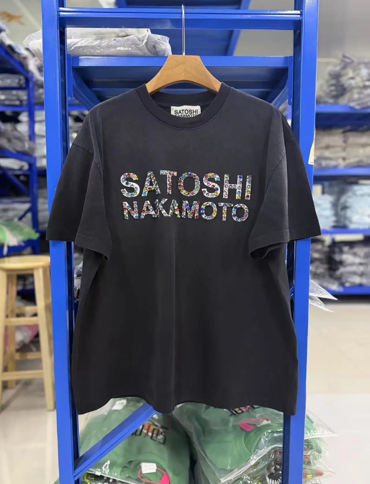 T-shirt avec logo clouté Satoshi Nakamoto pour hommes et femmes, t-shirt de haute qualité