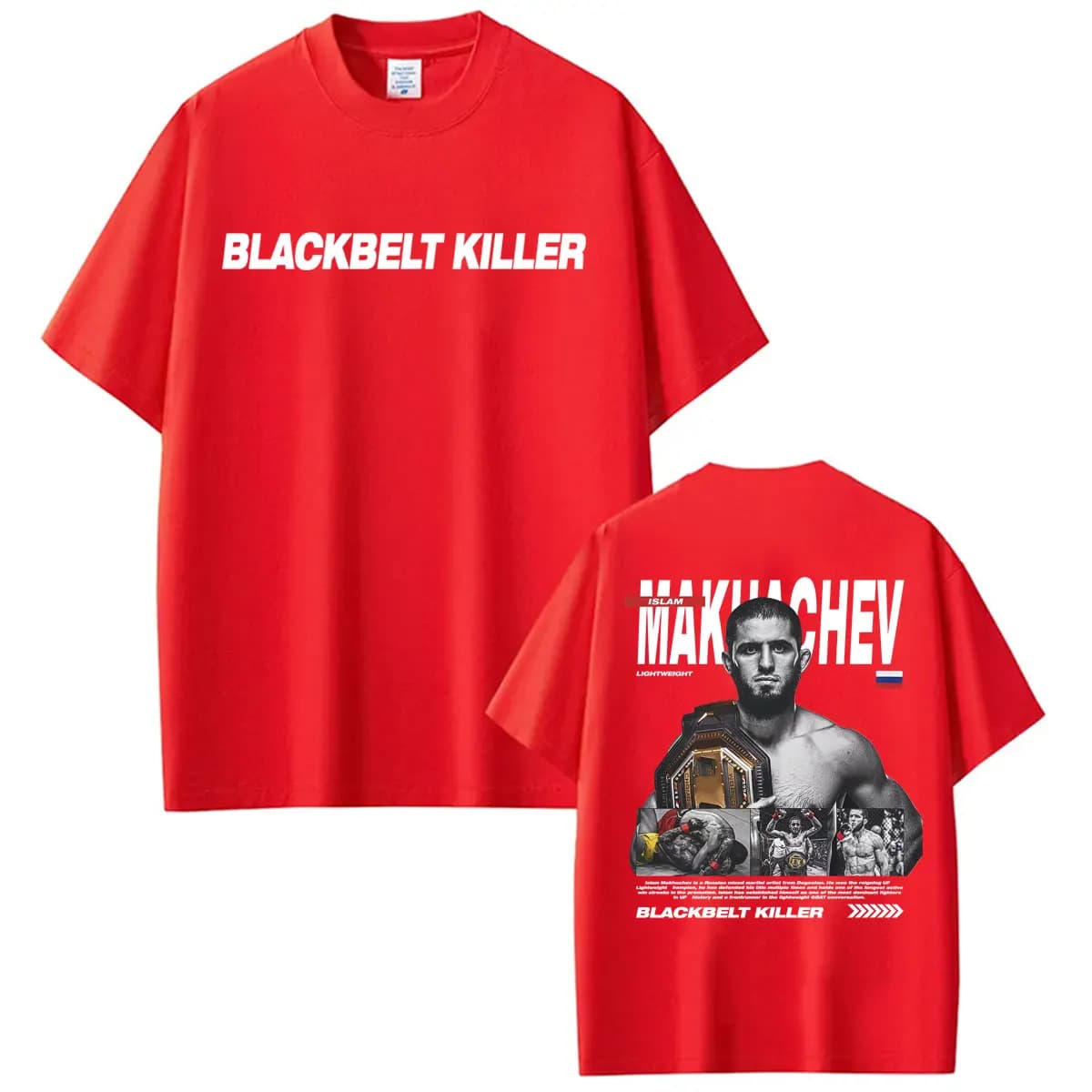 Islam Makhachev Blackbelt Killer T-shirt graphique vintage pour hommes, vêtements Harajuku Streetwea
