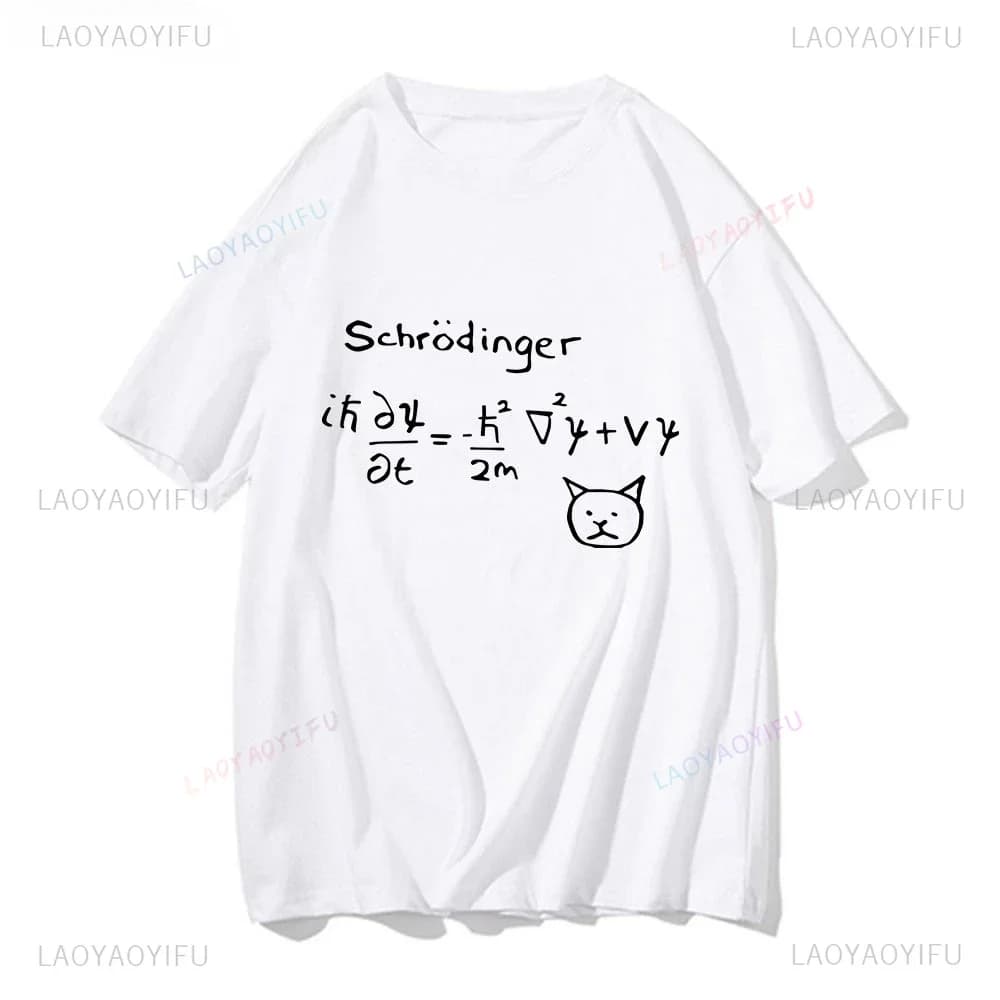 Drôle Schrodinger's Cat Quantum Mechanics T-shirts mode Manga bande dessinée hommes formule beaux T-
