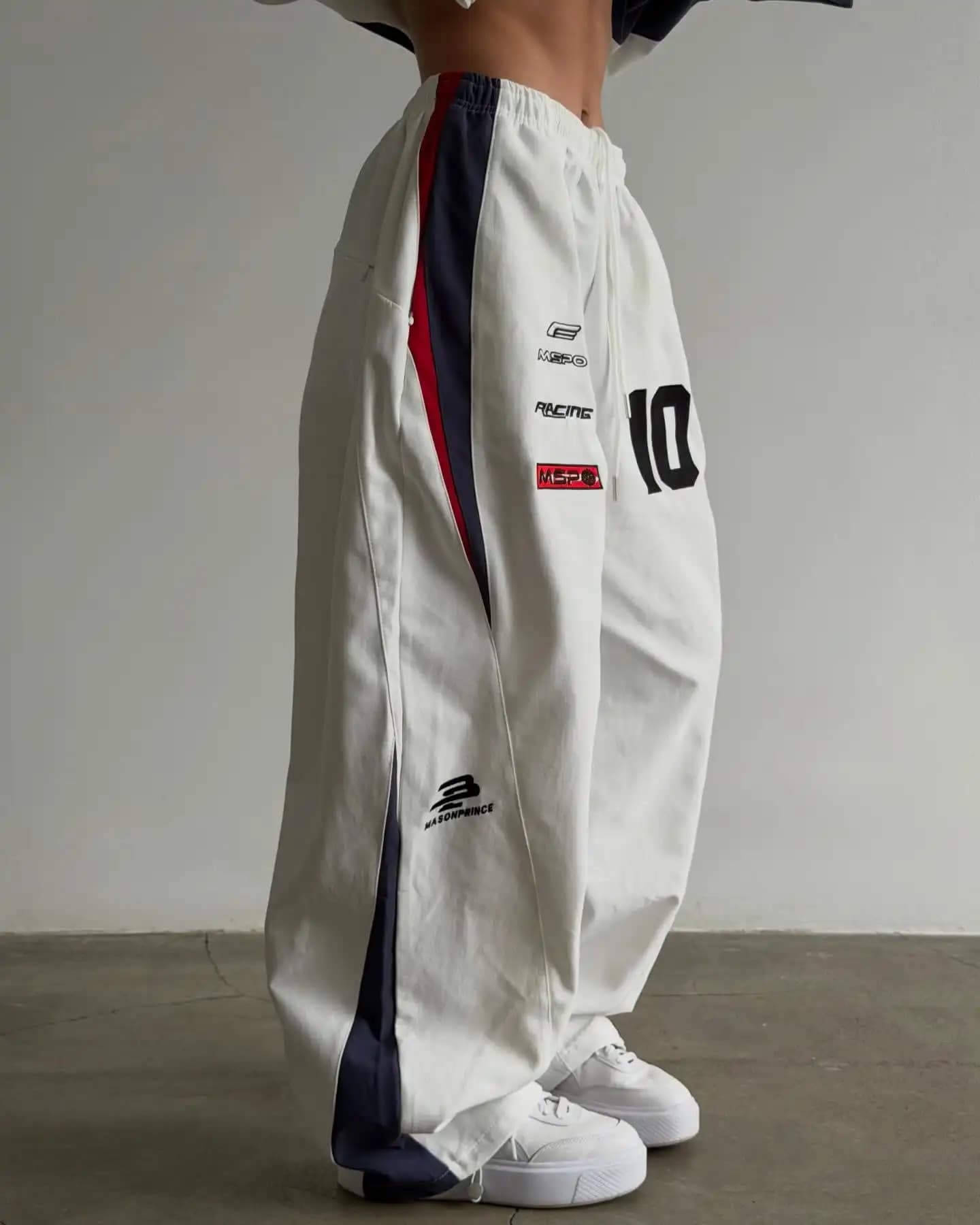 Vêtements de moto vintage pour hommes et femmes, veste bomber de sport de rue, pantalon de jogging a