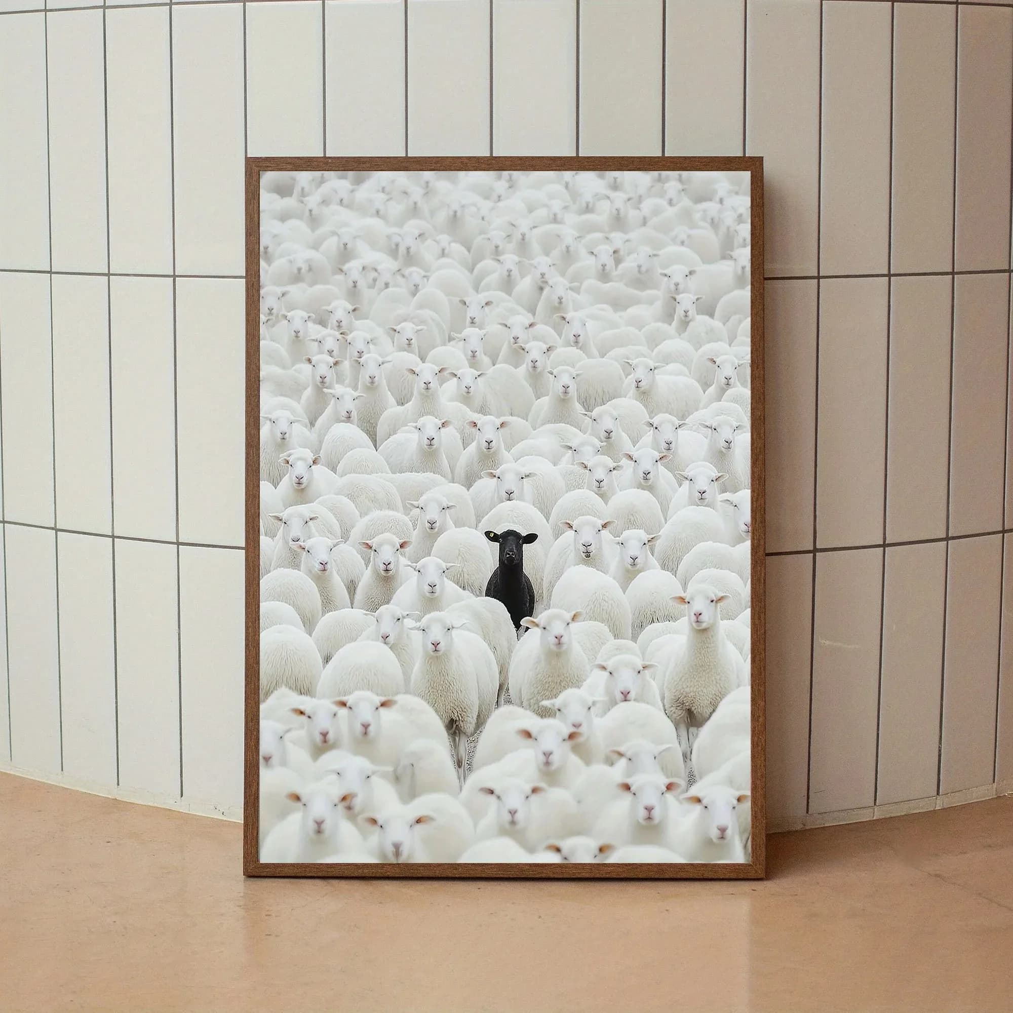 Affiche en toile de mouton noir, Art déco, décor de Style rétro classique imprimé, œuvre d'art peint
