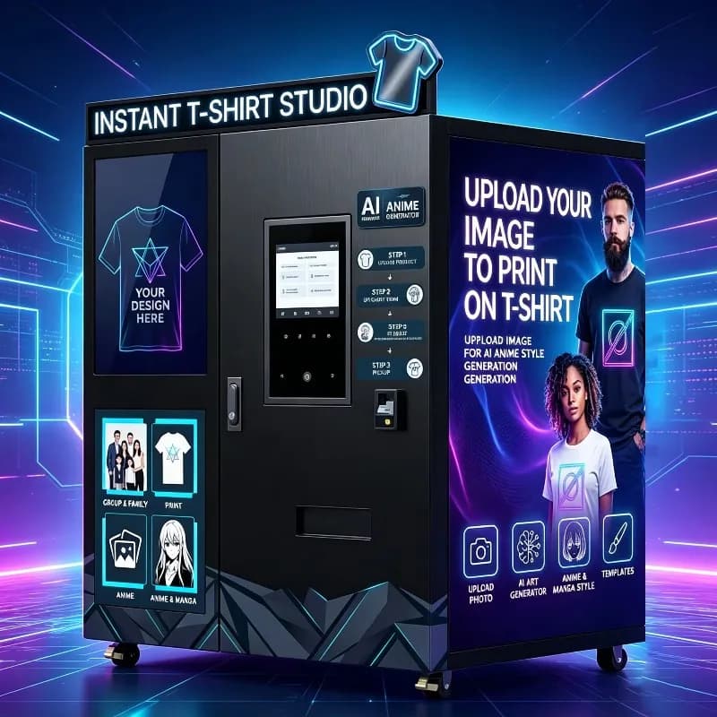 Distributeur automatique de vêtements intelligent à IA personnalisé avec écran tactile électronique 