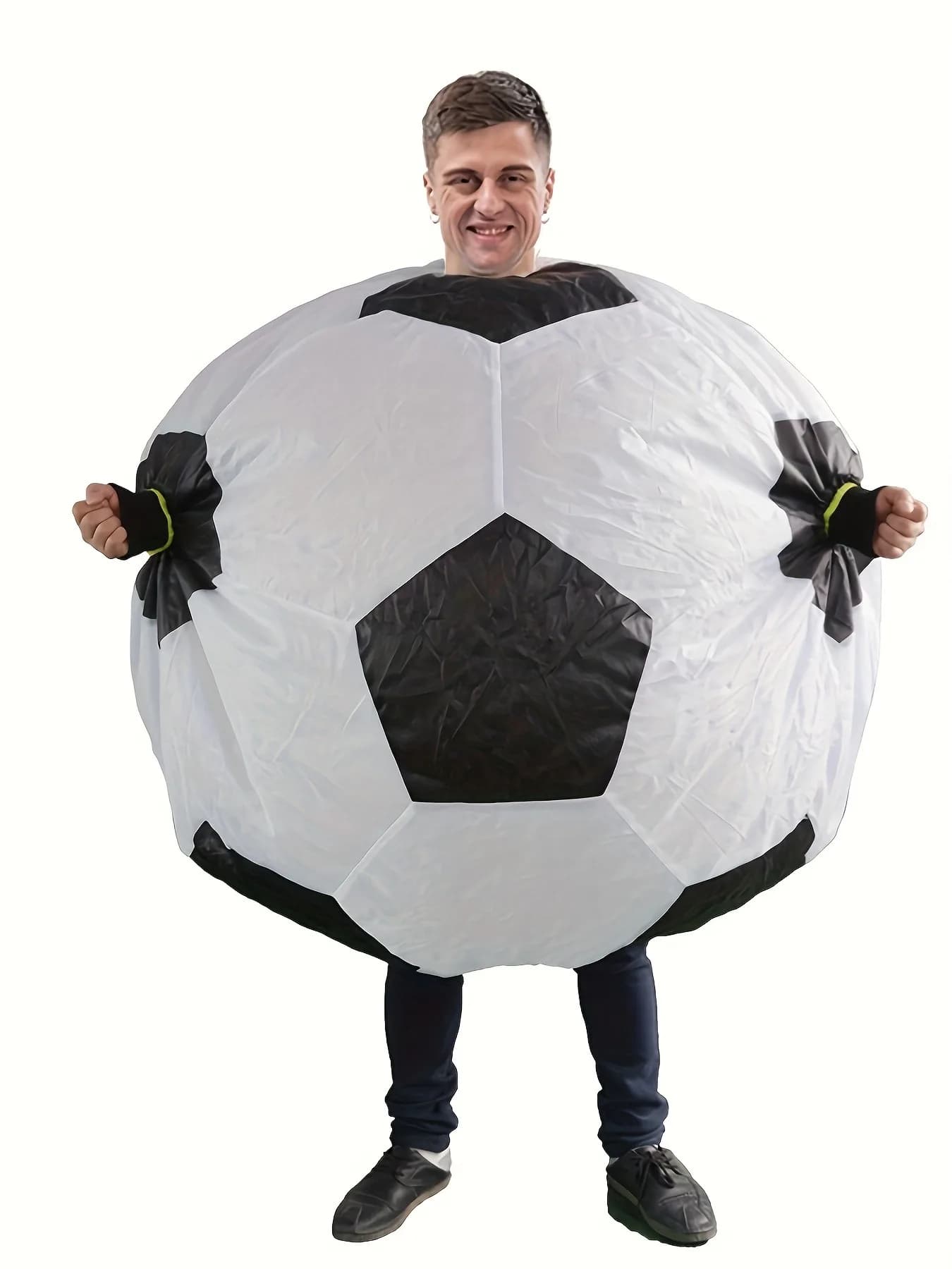 Costume de Football gonflable pour adultes, soufflé à l'air, drôle, jeu de rôle d'halloween, tenue d