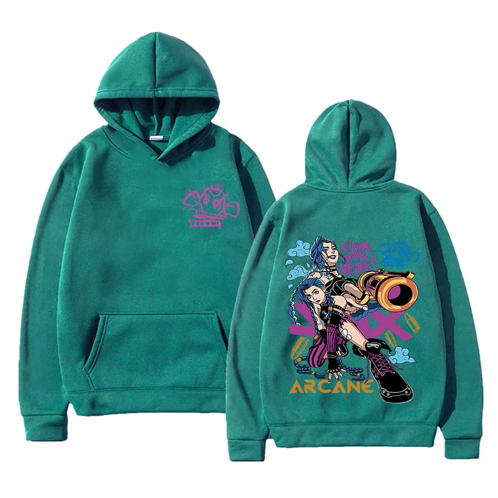 Arcane Jinx sweat à capuche mode hommes Harajuku Anime lapin singe sweats à capuche unisexe drôle mi
