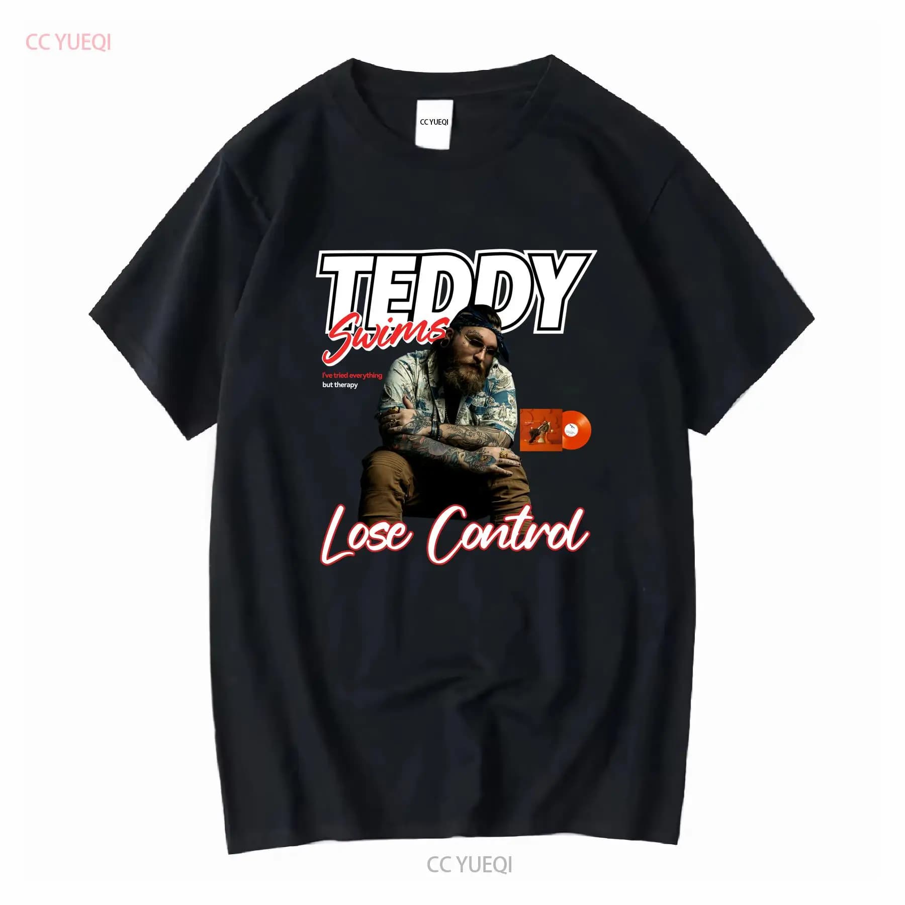 Nouveau Teddy nager perdre le contrôle pour les fans S 5XL t-shirt vintage lavé élégant décontracté 