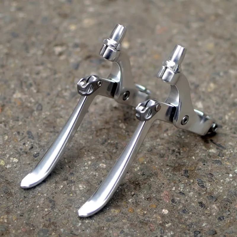 1 paire de leviers de frein de vélo de route rétro pliable poignée de vélo en alliage d'aluminium co