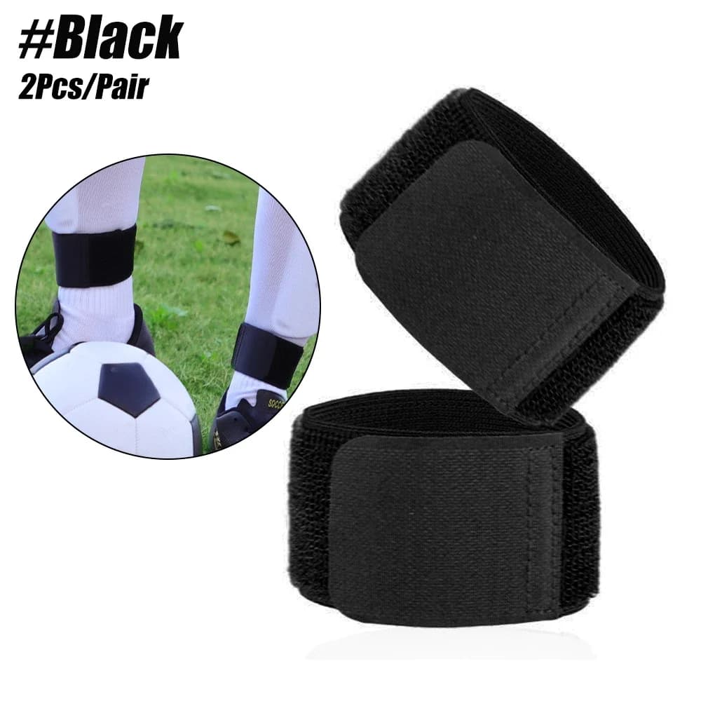 1 paire de sangles de protège-tibia de football, attache de bande de bandage fixe pour protège-tibia