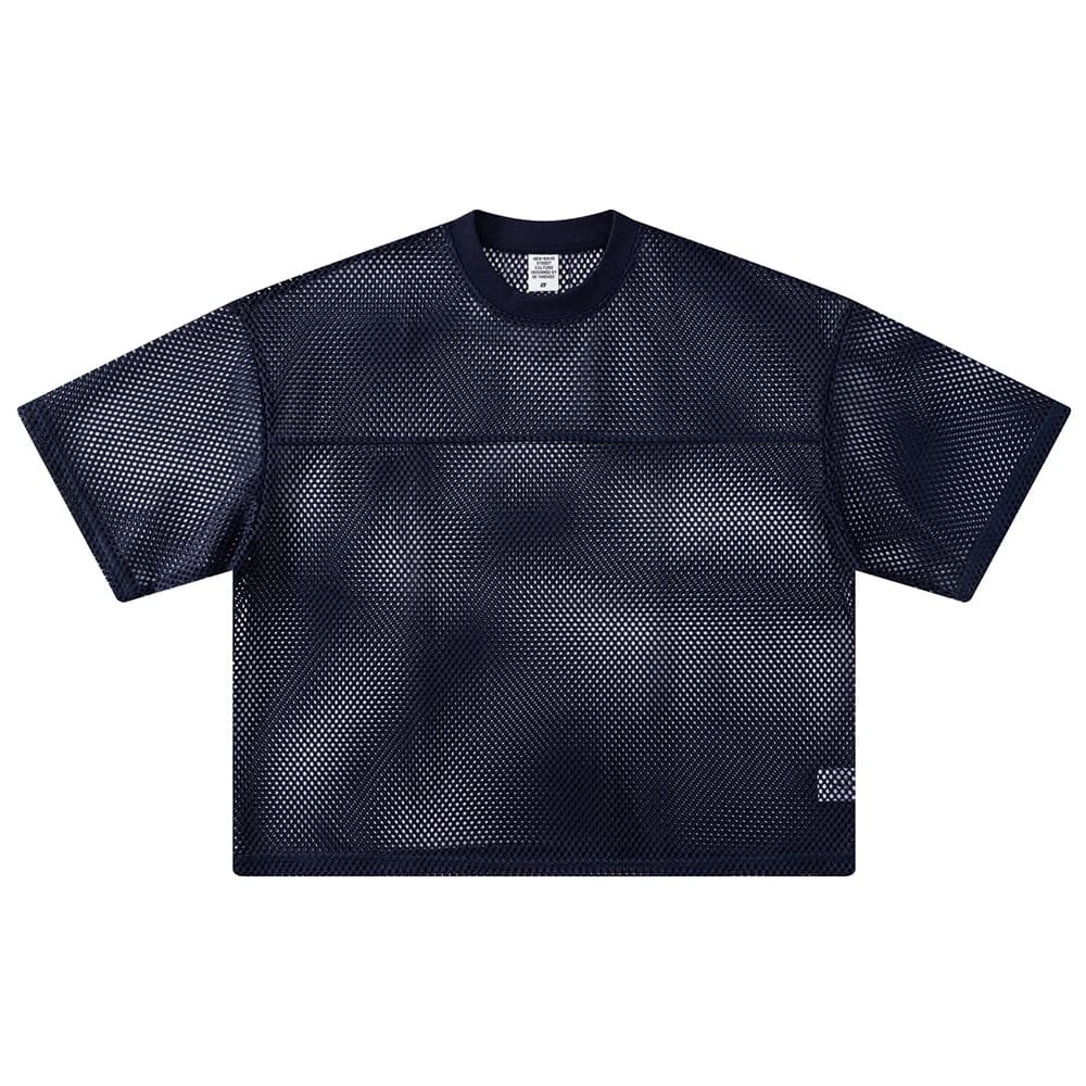 T-shirt en maille pour homme haut de gamme, coupe ample, style estival, déchiré, design polyvalent, 