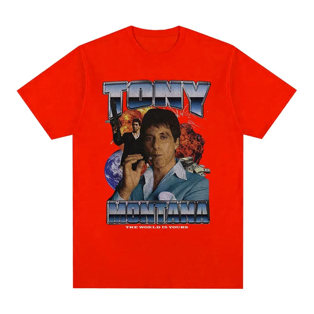 Film classique Scarface T-shirt le monde est vous Tony Montana Al Pacino T-shirts graphiques hommes 