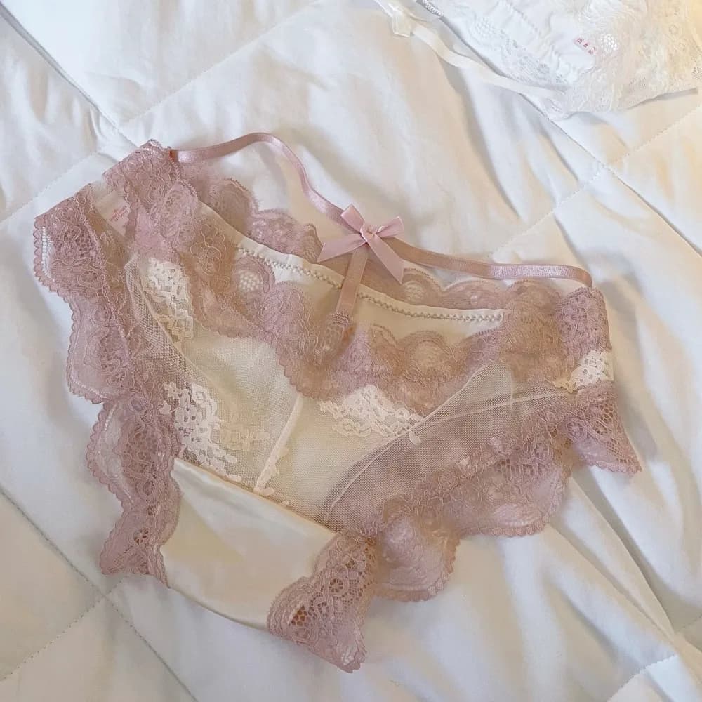 Culottes en dentelle sans couture avec entrejambe en coton, lingerie douce pour femme, culottes tran