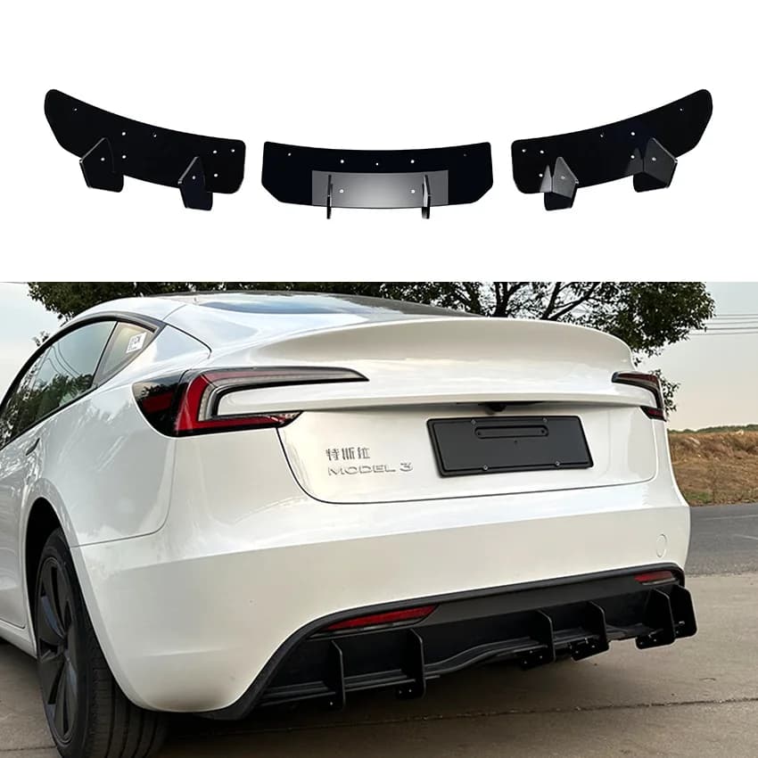 Applicable à Tesla Tesla Model 3 2023+ lifting de face, becquet arrière, spoiler arrière, lame arriè