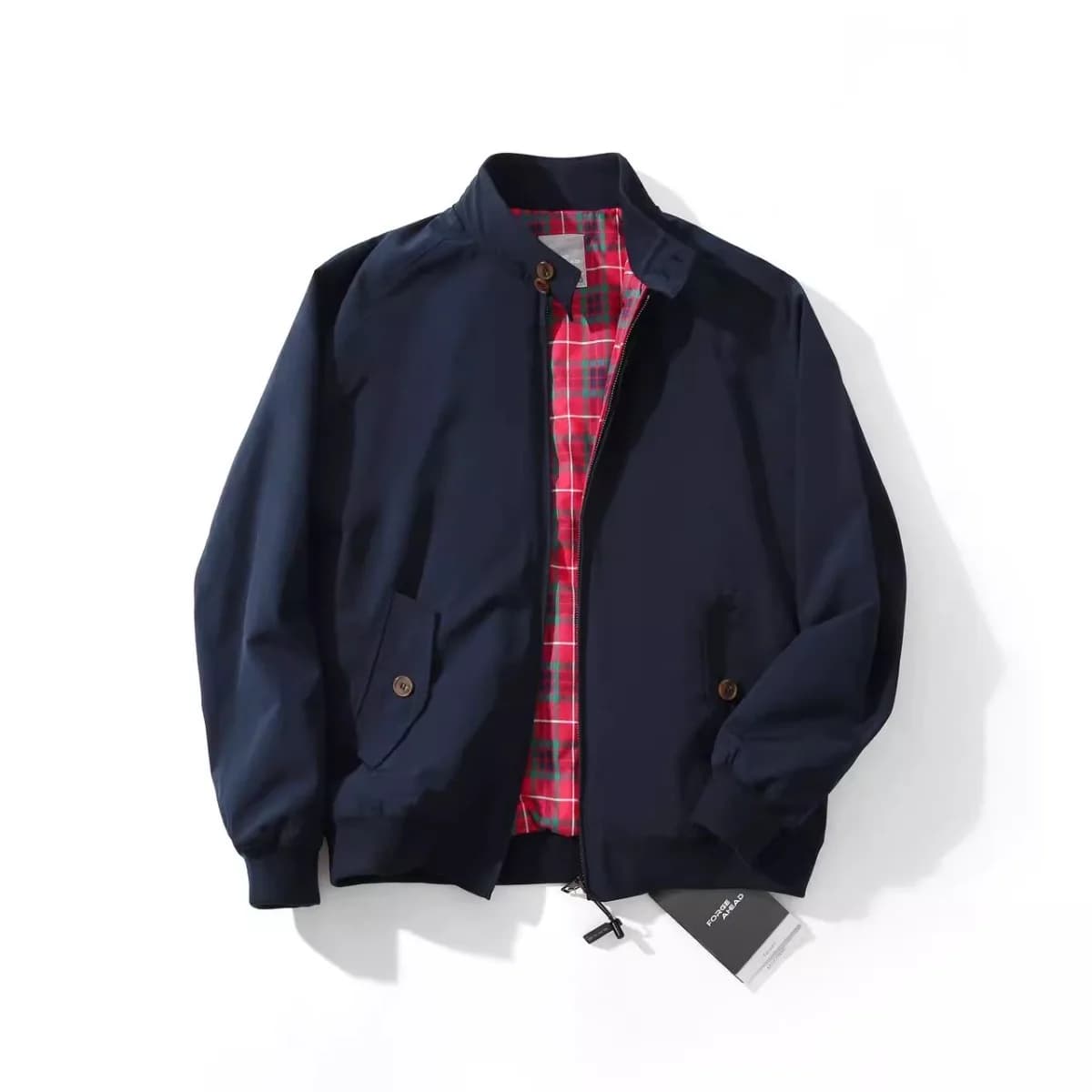 Blouson Aviateur Rétro Américain Style Tough Guy Harrington Printemps Automne Couleur Unie Polyvalen