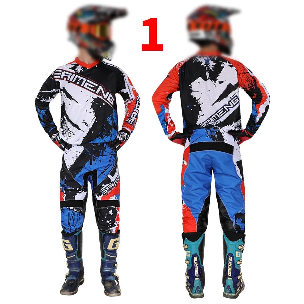 Maillot et pantalon de motocross vêtements pour enfants grand garçon fille enfant combinaison de cou