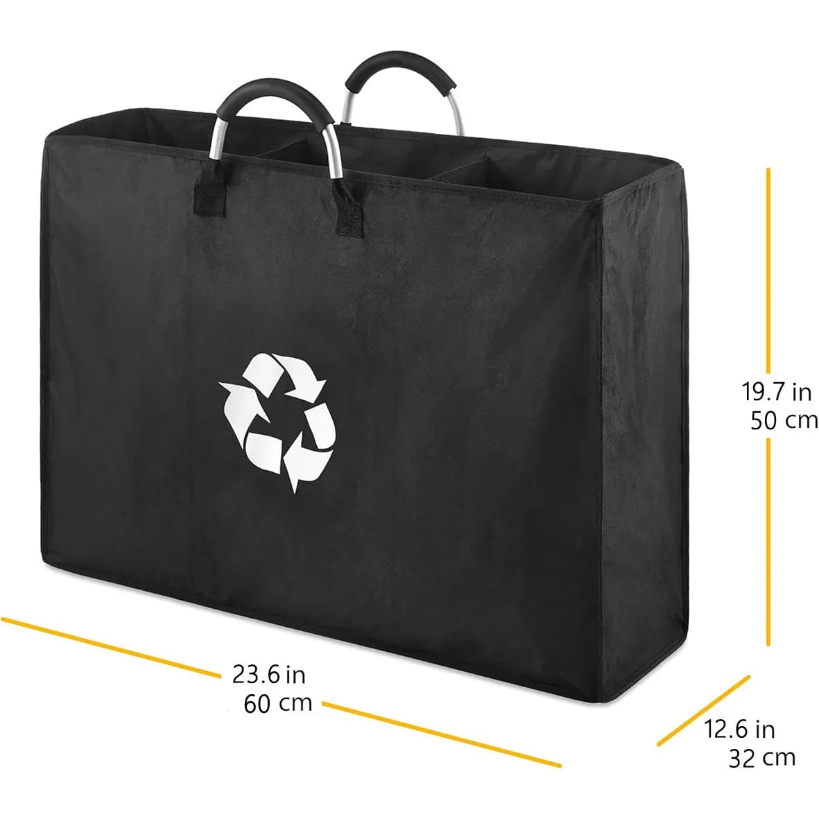 Panier à linge de rangement à 3 grilles pour bouteilles recyclée • Panier organisateur amovible • Ba