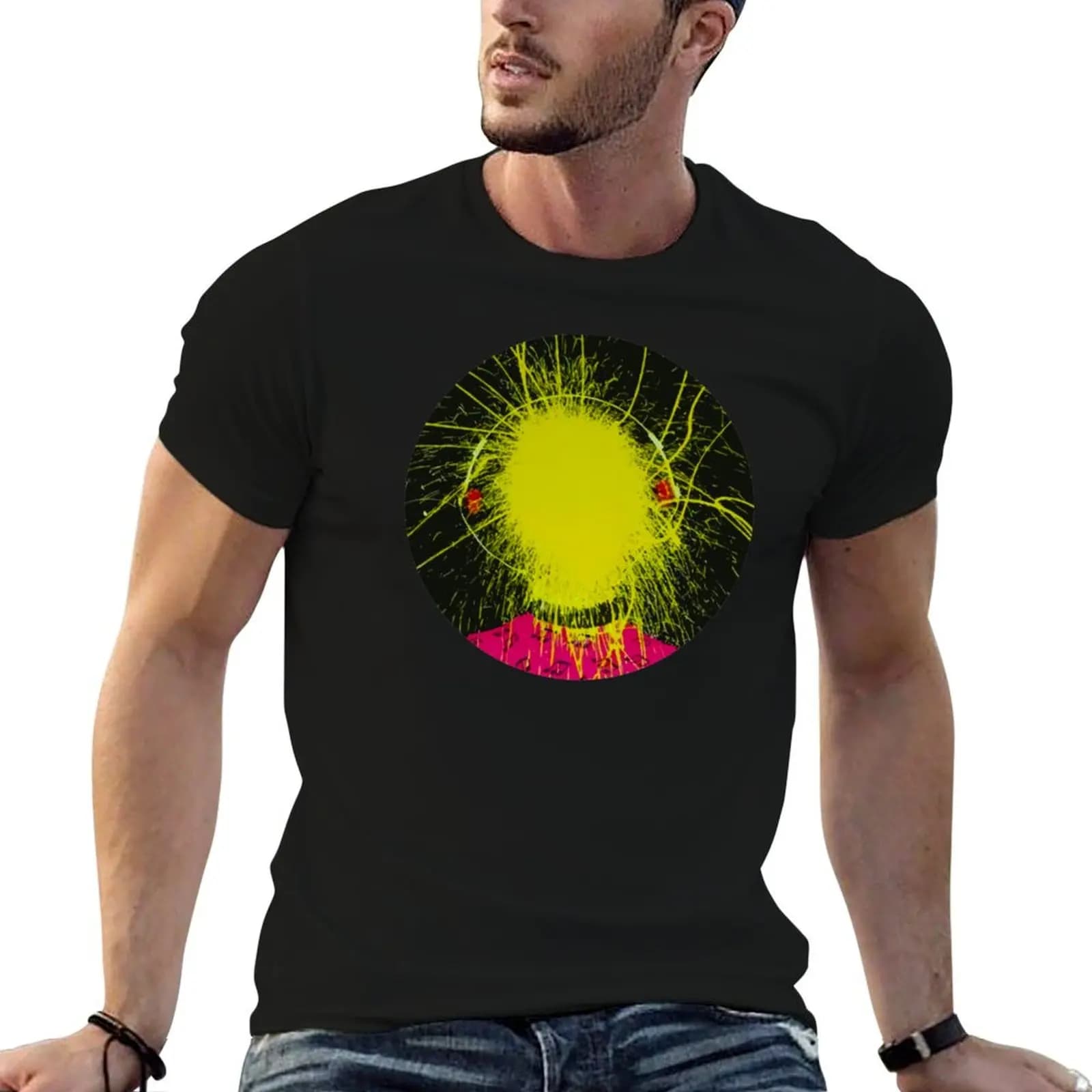 T-shirt Triple J Exploding Head pour homme, t-shirt de luxe en coton lourd, t-shirt 100% coton