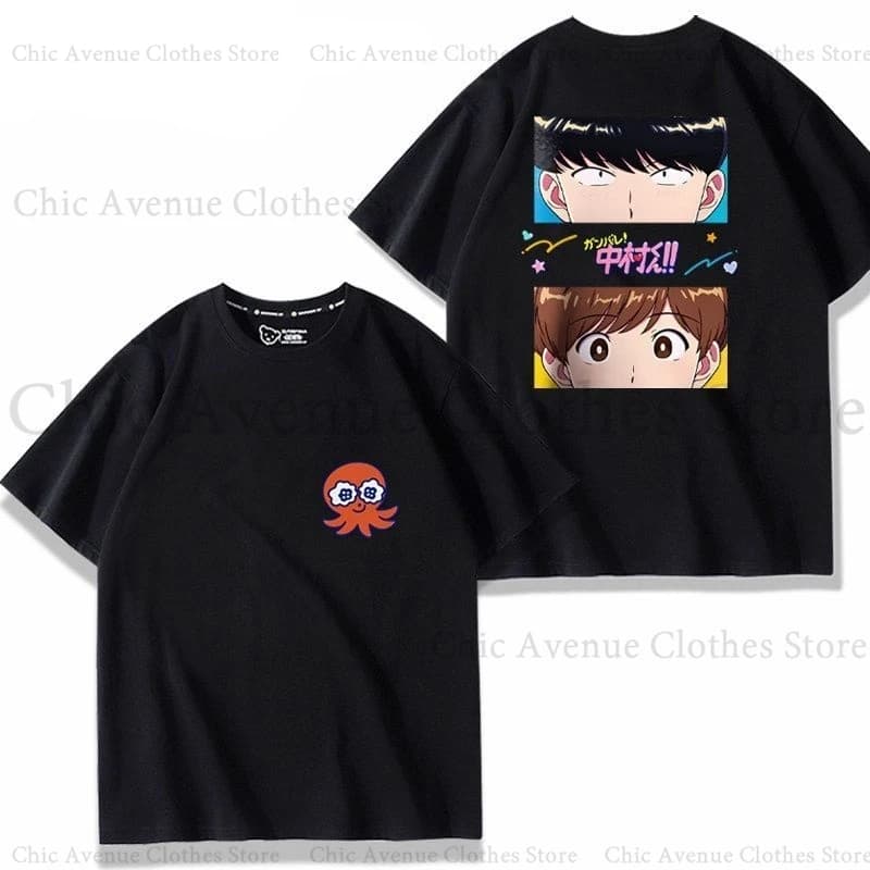 T-shirt imprimé de la série Anime Go For It Nakamura-kun, en coton, pour hommes et femmes, vêtements