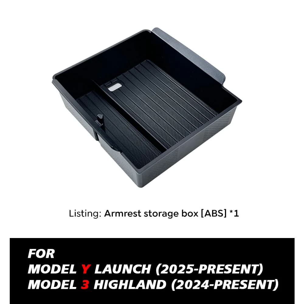 Pour Tesla Nouveau Modèle Y Launch Juniper : Tapis antidérapant en silicone ABS pour console et boît