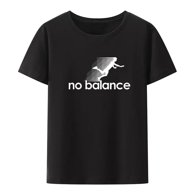 T-shirt drôle imprimé graphique No Balance pour hommes, t-shirt fantaisie, vêtements masculins confo