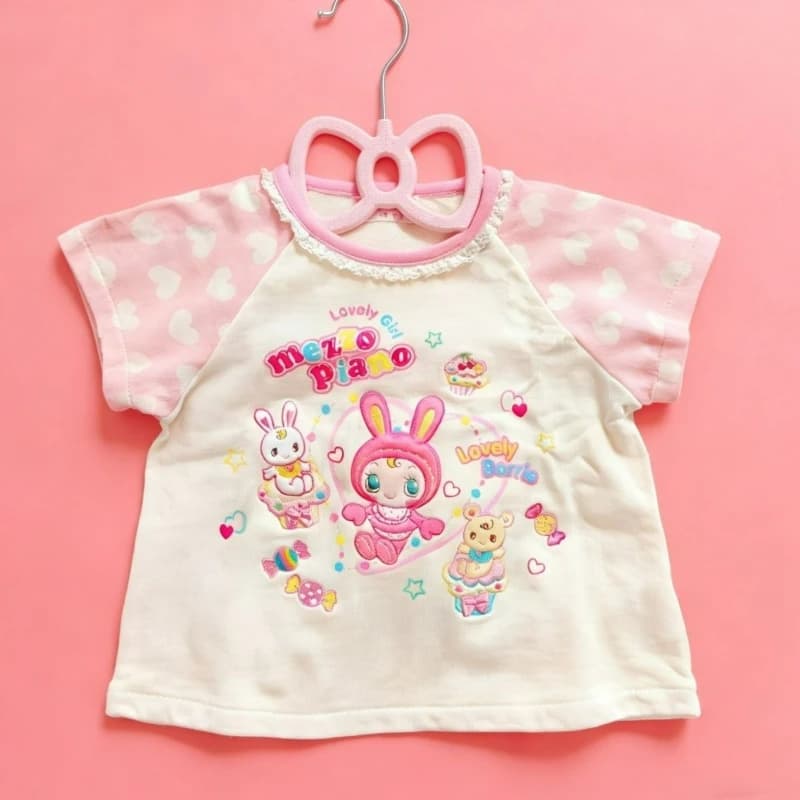 T-shirt ample et décontracté pour femmes, imprimé lapin de dessin animé Kawaii, couleur contrastée, 