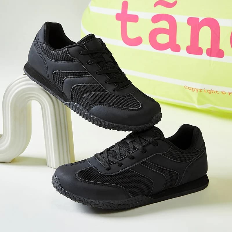 Chaussures de marche décontractées pour hommes à bout large, antidérapantes, en maille, vulcanisées,