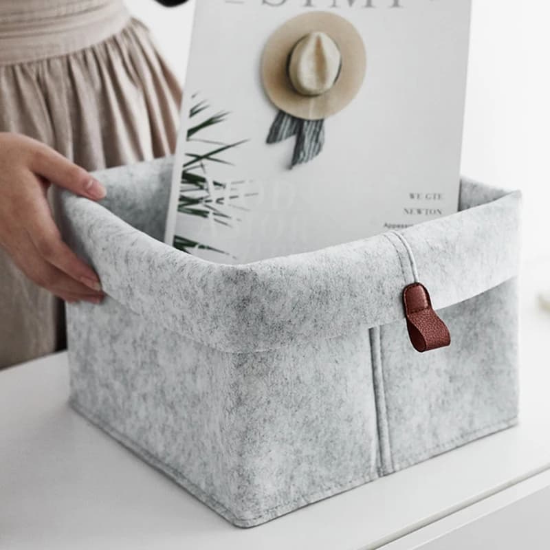 Divers vêtements feutre paniers de rangement maison salle de bain seau à linge bureau articles diver
