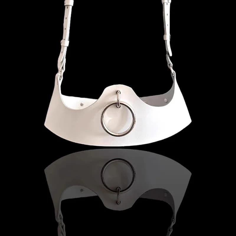 Accessoires de costume de performance rock pour femmes : Collier croix style punk, Veste courte en c