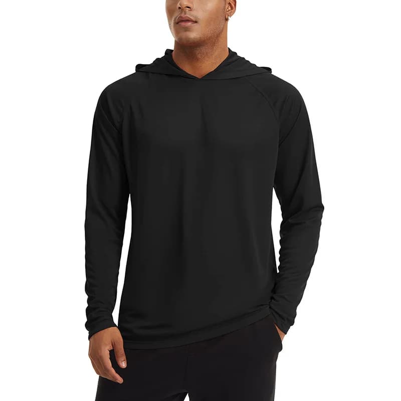 Sweat à capuche UPF 50 + pour hommes, chemises SPF, Protection solaire UV, manches longues, entraîne