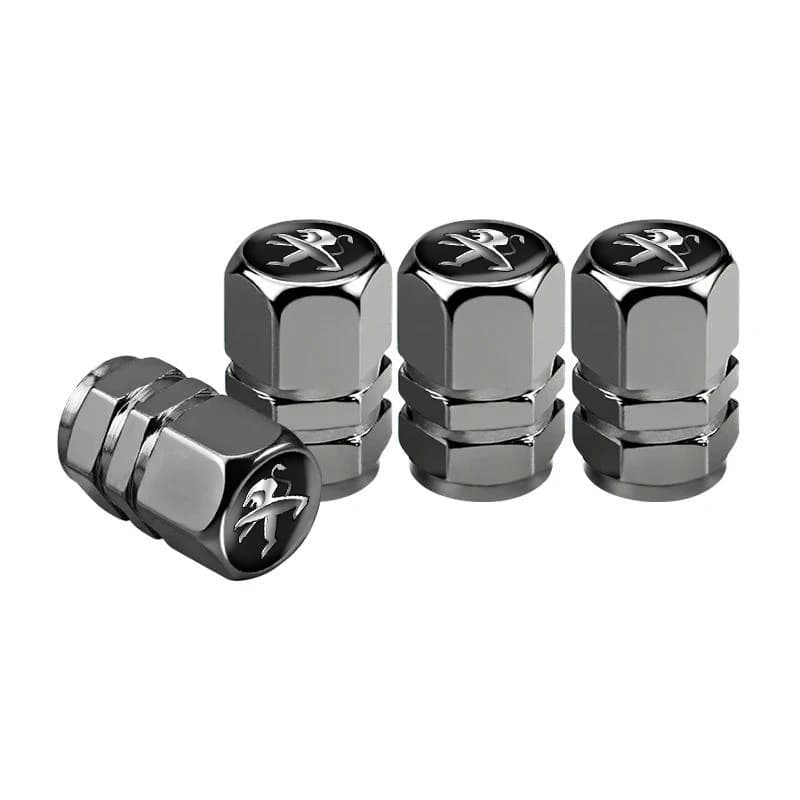 4 bouchons de valve de pneu de voiture en métal pour Peugeot 205 206 207 208 301 307 308 406 407 408