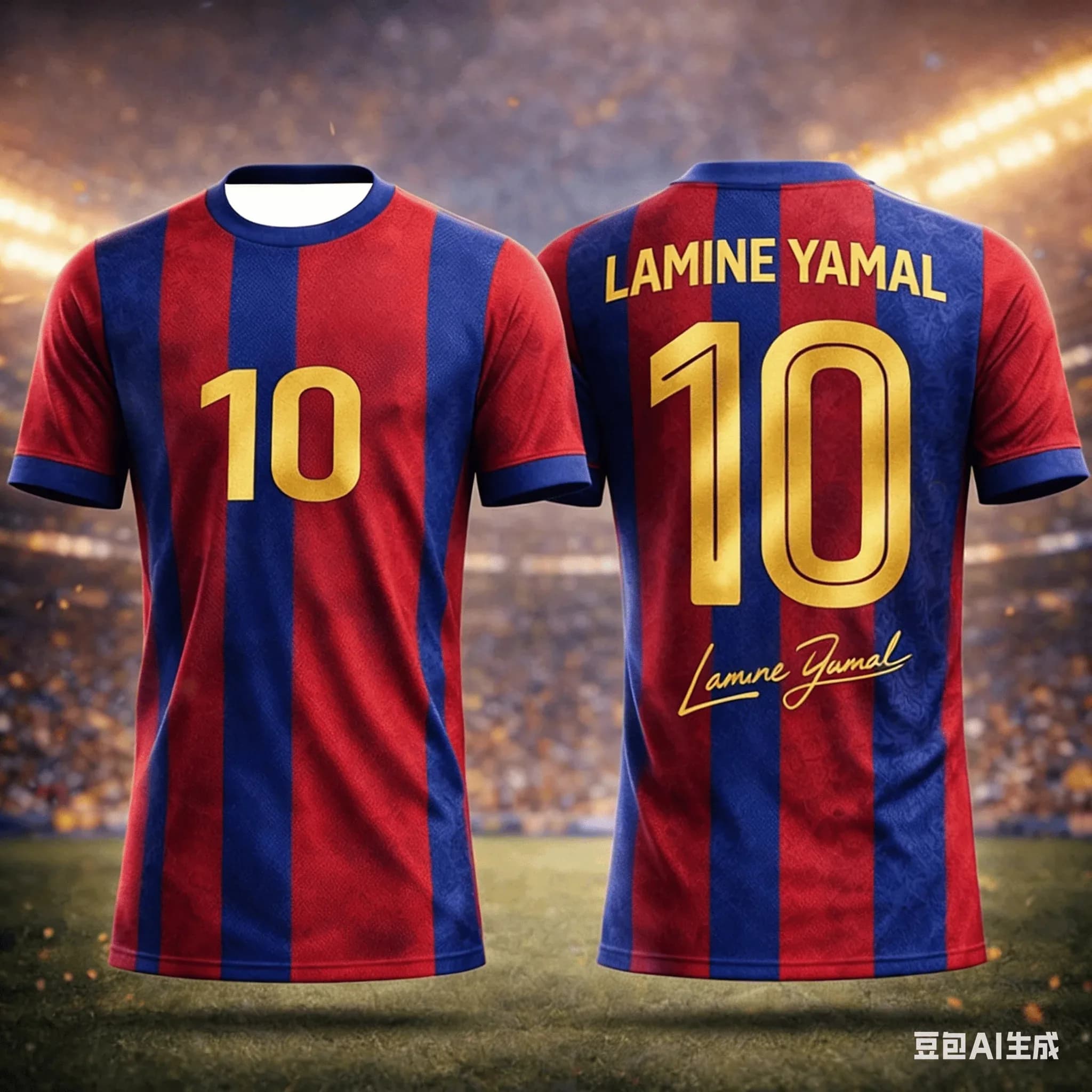Maillot de l'équipe de Barcelone été 2026 #   T-shirt de sport à manches courtes pour enfants, adult