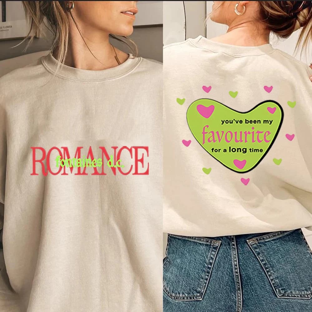 Fontaines DC Romance sweat à capuche tendance groupe de musique Rock irlandais chemise 2 côtés imprimé