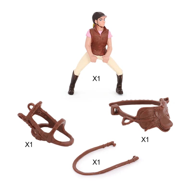 Chevalier équestre chaud cavalier animaux chevaux modèles Action & jouets Figurines Solide Appaloo