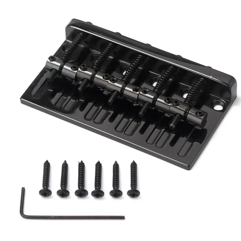 Un ensemble de 5 cordes noir pont basse électrique accessoires de guitare pièces Instrument de musiq