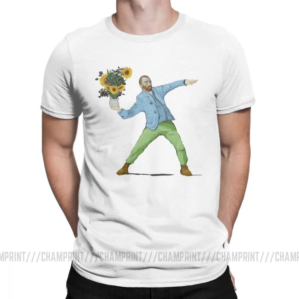 T-shirt manches courtes pour hommes, en coton, Vintage, avec Portrait, Vincent Pop Culture, tourneso