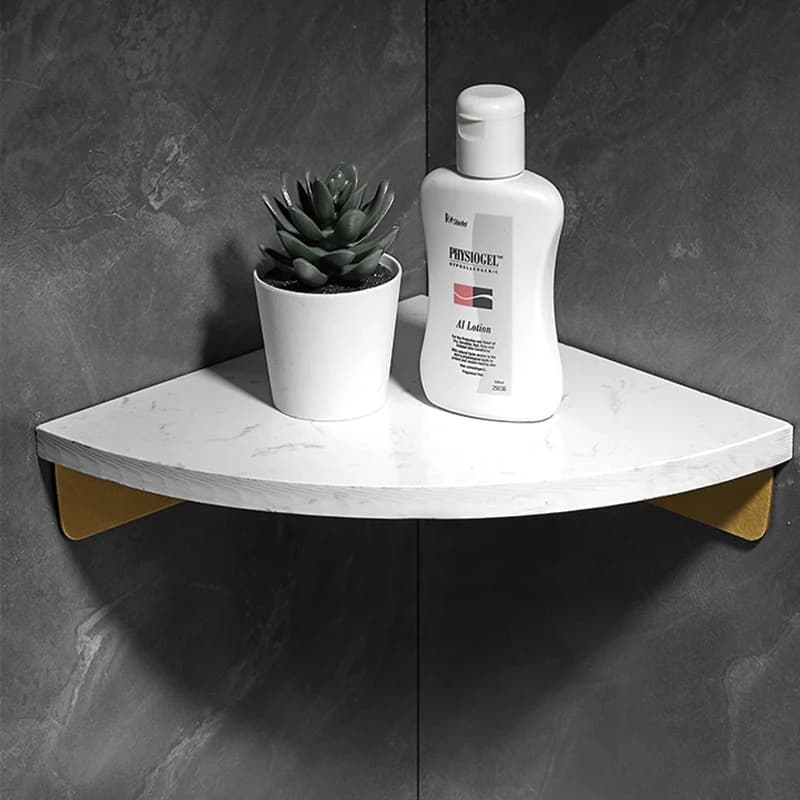 Étagère d'angle murale en marbre, miroir de salle de bains, support de rangement de cosmétiques avan