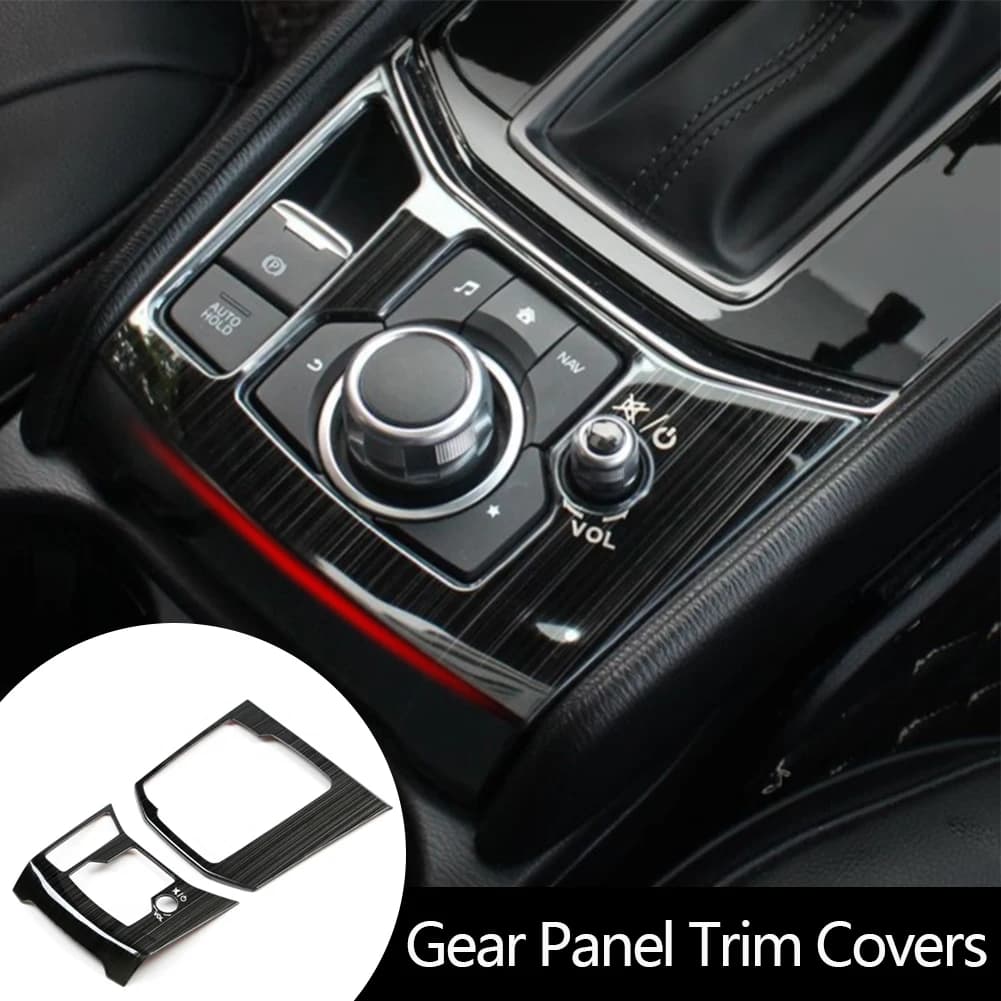 Pour Mazda CX-5 CX5 2020-2017 accessoires 2 pièces contrôle Central au panneau d'engrenage revêtemen