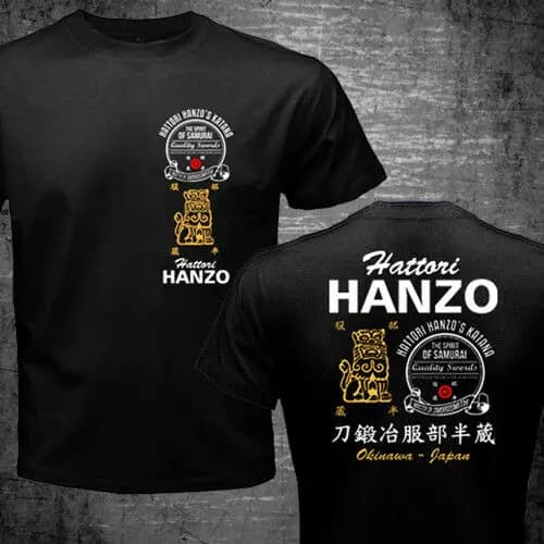 Tuer Bill Hattori Hanzo Ninja samouraï Katana Swordsmith japonais nouveau t-shirt mode marque chaude