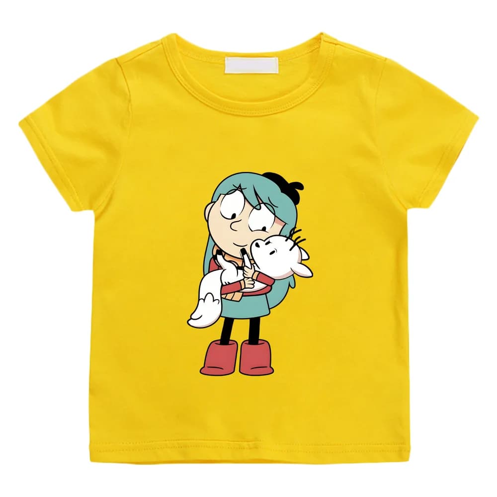 Hilda et son animal de compagnie Zhizhi, t-shirts 100% coton, style de haute qualité, t-shirt à manc