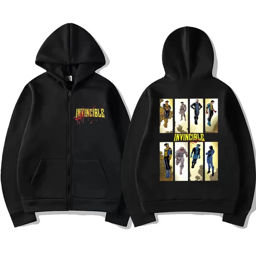 Sweat à capuche avec graphiques de sang invincibles pour hommes et femmes, manteau à la mode harajuk