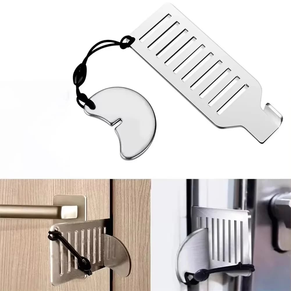 Bloqueur de porte antivol de sécurité portable en acier inoxydable de 8 cm – Outil de sécurité pour