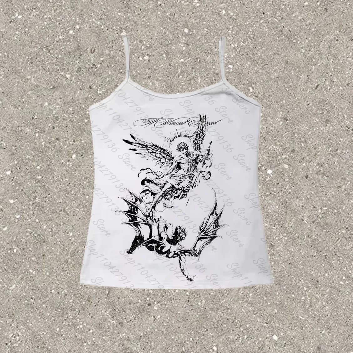 Vêtements pour femmes, t-shirts graphiques Emo, tops Y2k, crop top pour femmes, style Shoujo Girl, v