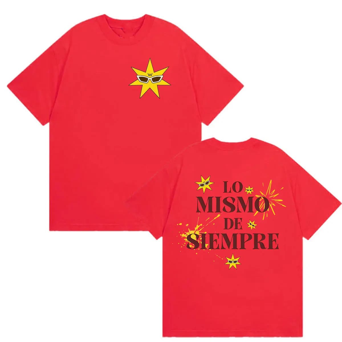 T-shirt imprimé Mora Lo Mismo De Siempre Tour 2026 pour hommes et femmes, T-shirt vintage de haute q