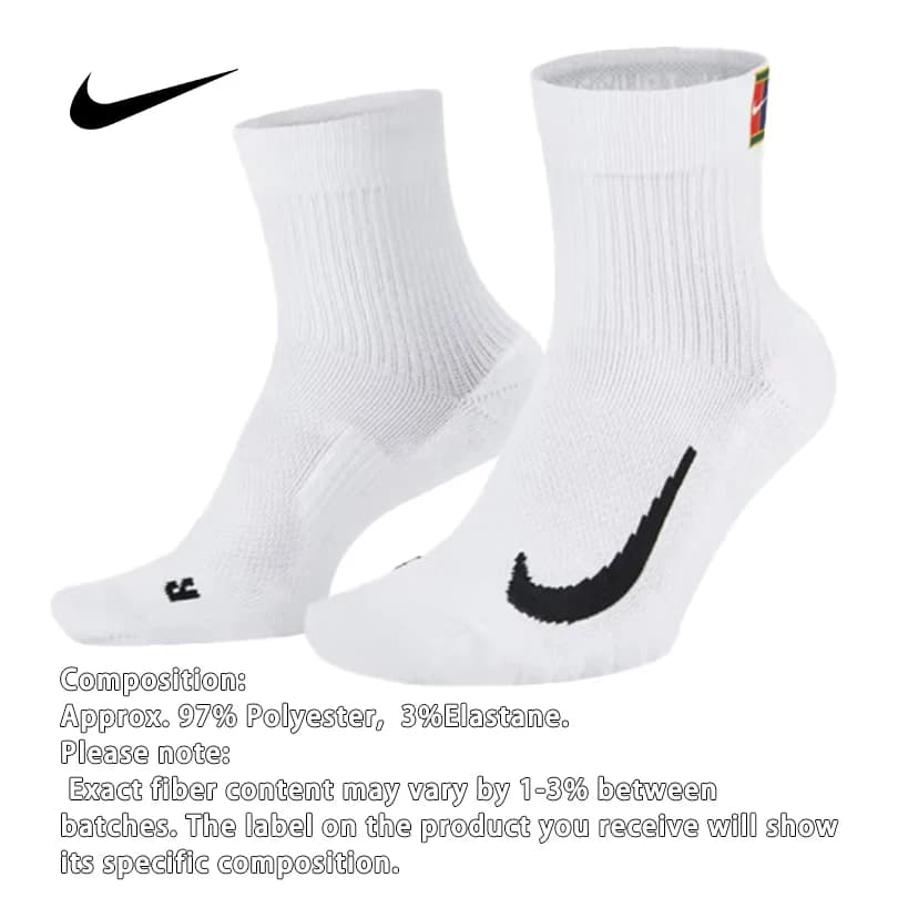 NIKE COURT MULTIPLIER MAX Chaussettes de tennis unisexes Dri-FIT confortables et douces (2 paires) C