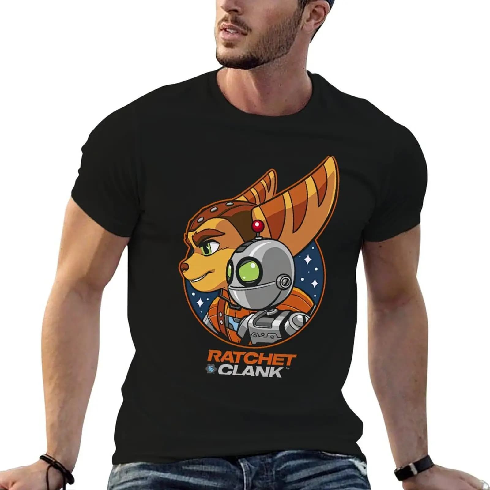 Cliquet et Clank Rift Apart héros T-Shirt hommes 100% coton marque de luxe T-Shirt pour homme homme