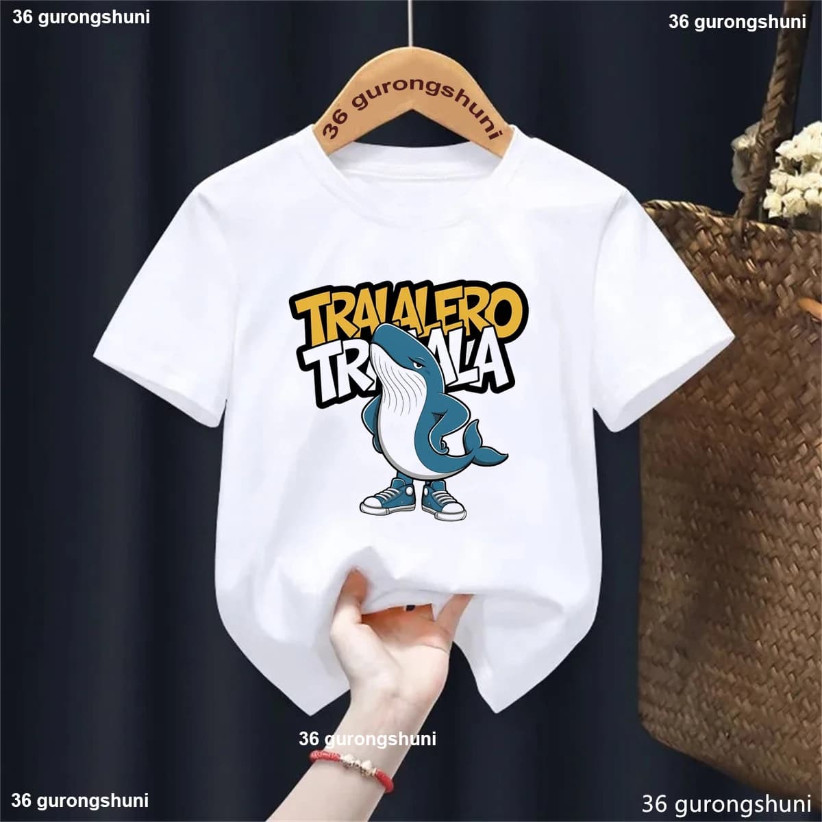 Italien Brainrot Cappuccino Assassino graphique imprimé t-shirt filles/garçons drôle japonais Ninja