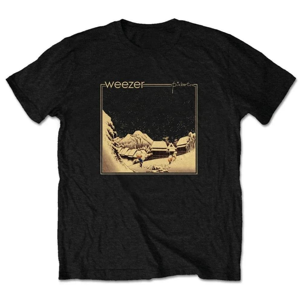 T-shirt unisexe en pur coton avec impression de couverture d'album classique Weezer, respirant, tenu