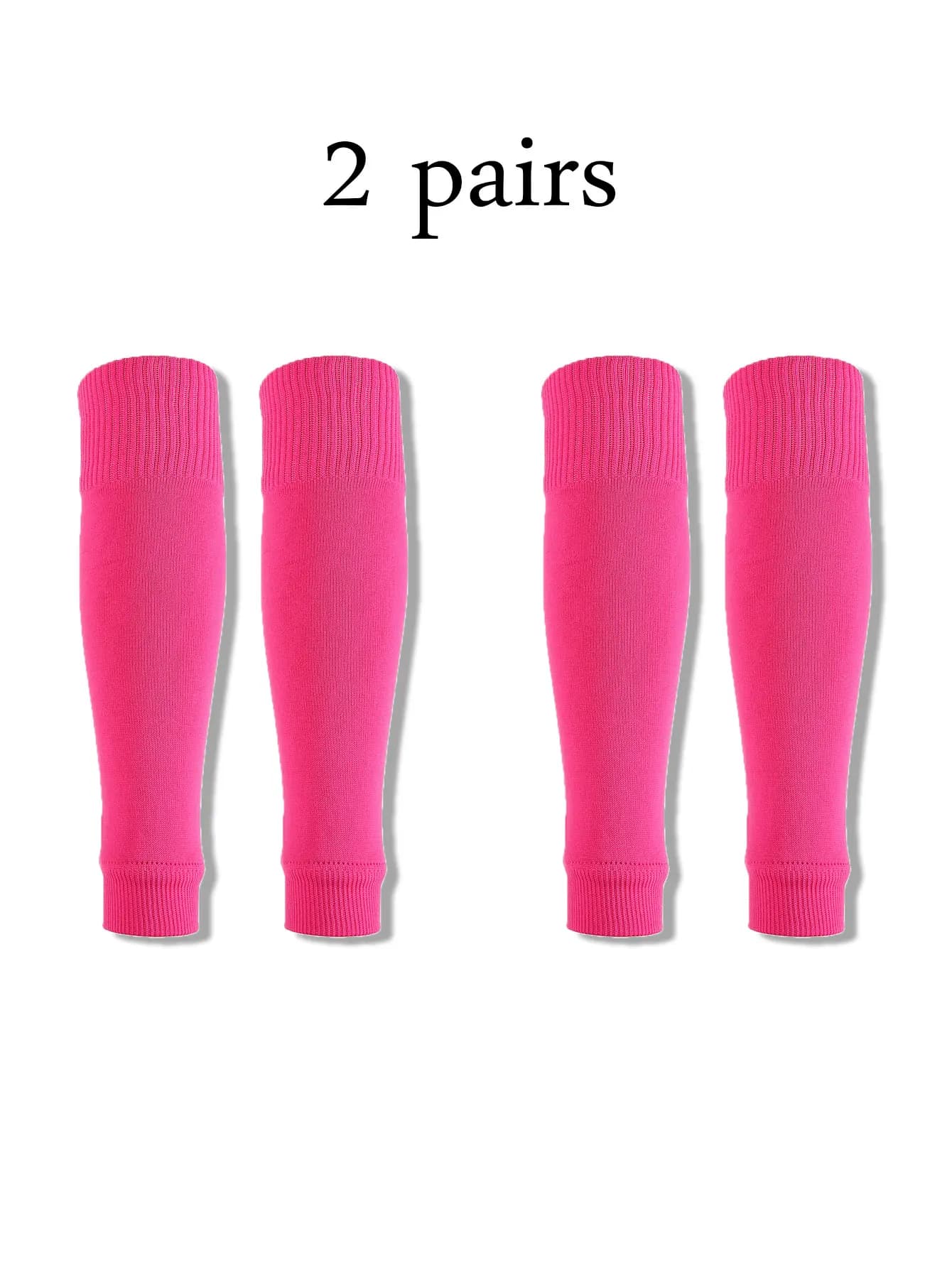 2 paires de protège-jambes de football sans manchons de chaussettes de pied de pied respirants, prot
