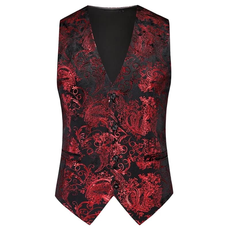 2025 nouveau gilet de costume décontracté de Style britannique or/argent pour hommes, gilet Slim en