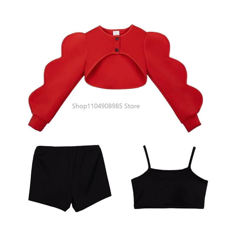K-PoP vêtements fille modèle spectacle costume défilé mode enfants jazz danse marée cool costume aut